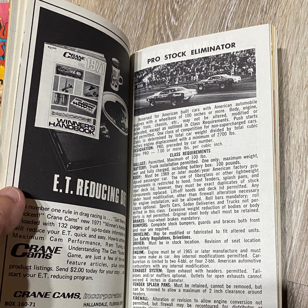 Vintage National Hot Rod Association ~ Drag Racing Rule Books 1970 and 1971 - Picture 8 of 9